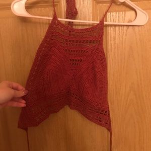 Boho knitted Crop Top